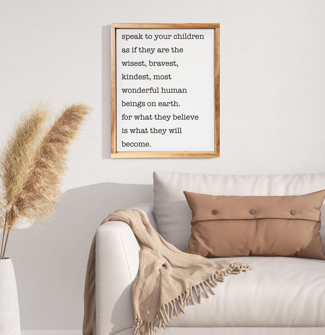 Speak To Your Children Parenting Quote Nursery Mom Gift Wood Poster - Image 3