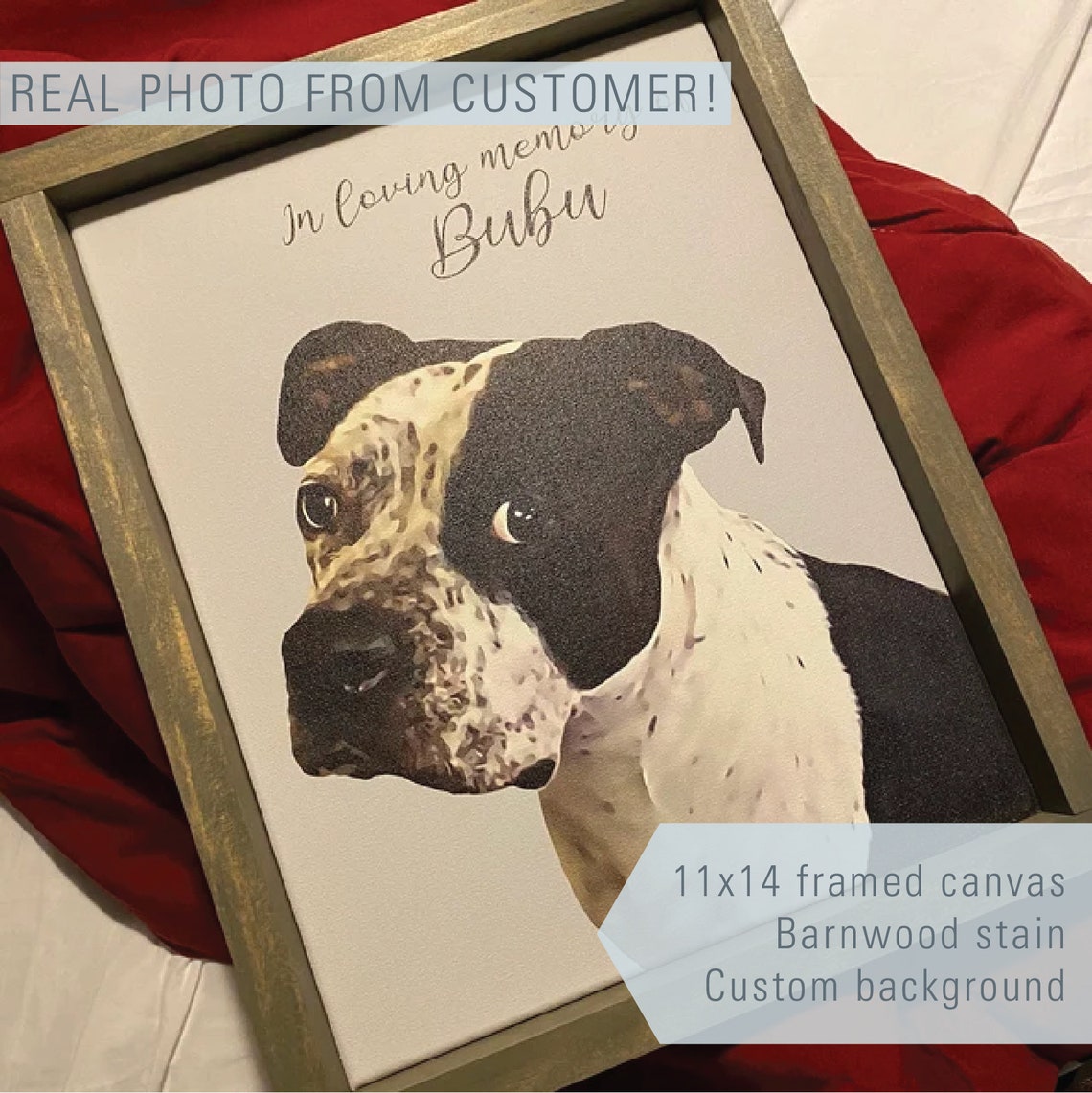 Custom Oil Effect Dog Portrait Print Personalized Pet Lover Gift - Image 2