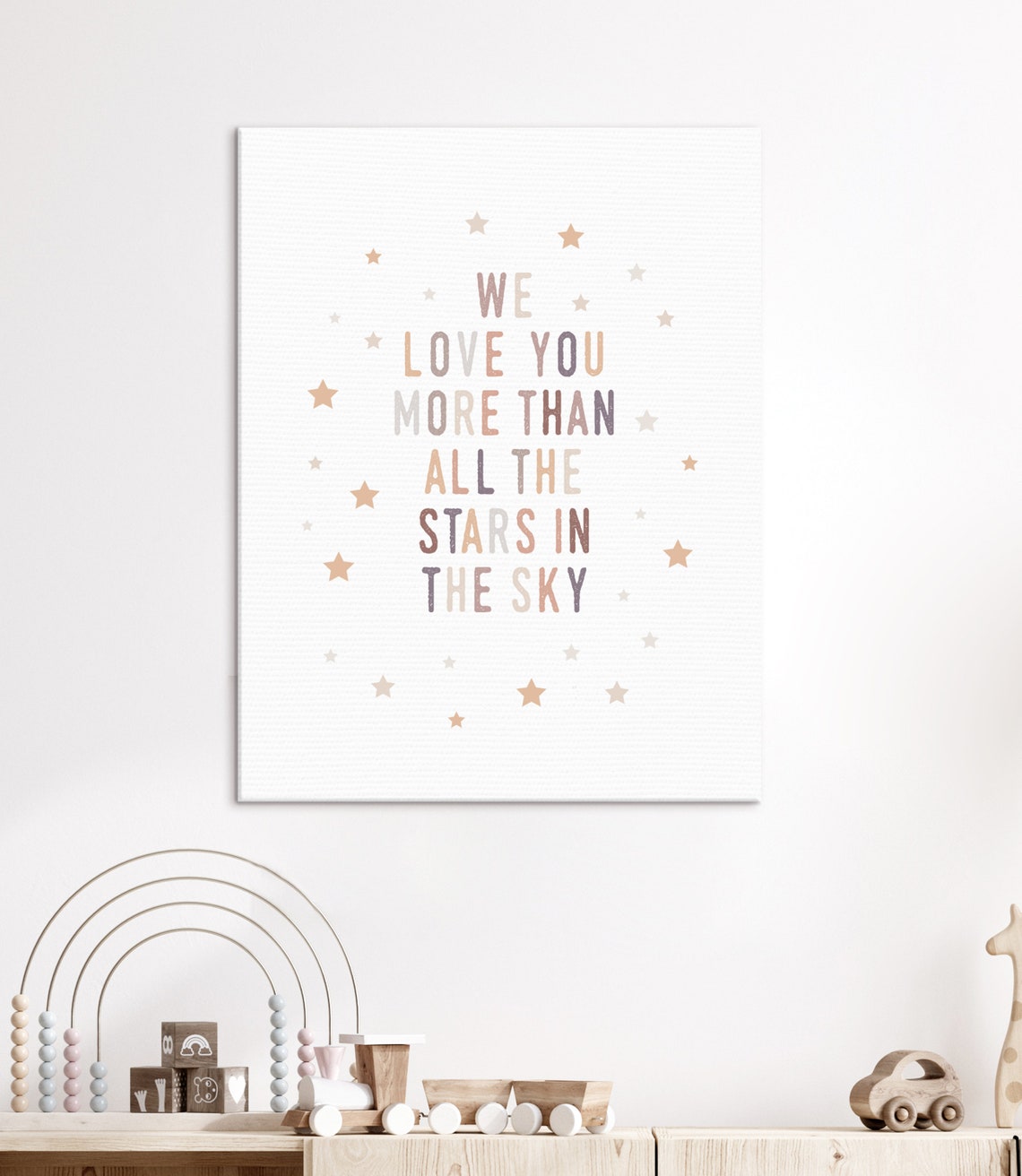 We Love You More Than All The Stars In The Sky Nursery Poster - Image 3