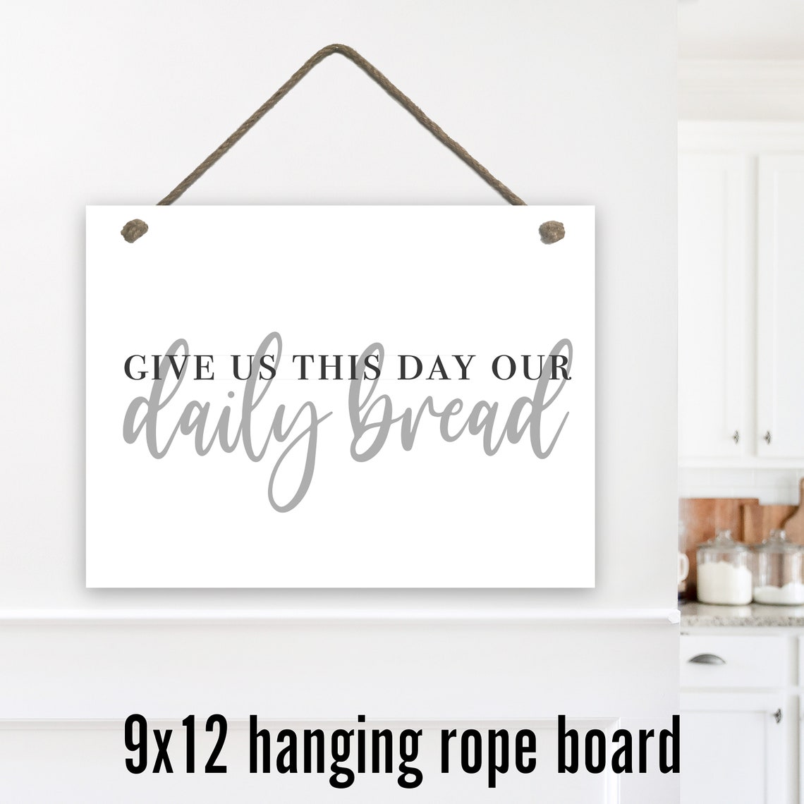 Give Us This Day Our Daily Bread Scripture Kitchen Decor Poster - Image 3