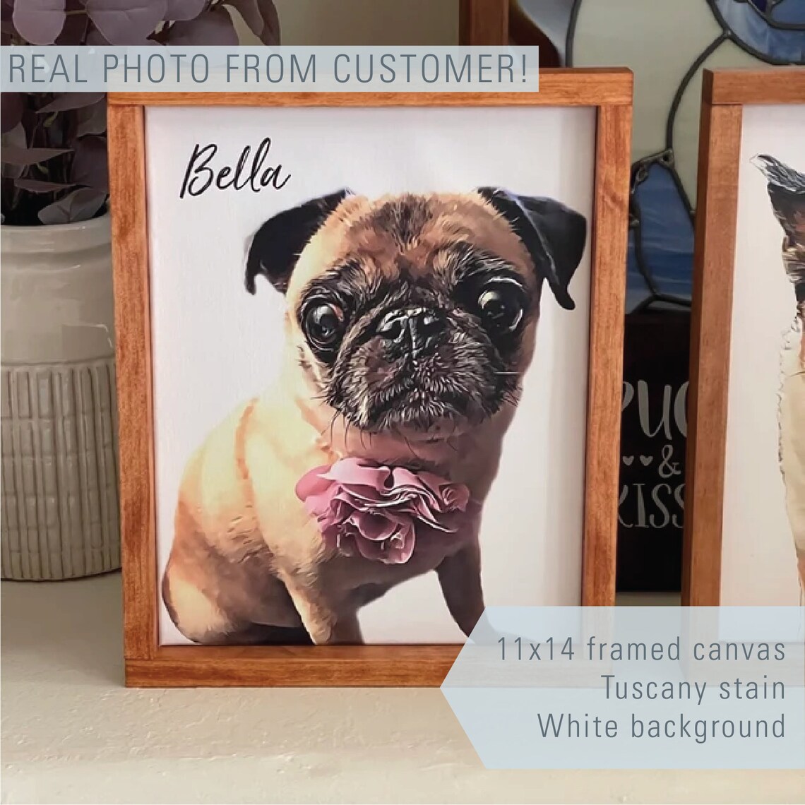 Personalized Dog Portrait, Oil-Effect Art Print - Image 3