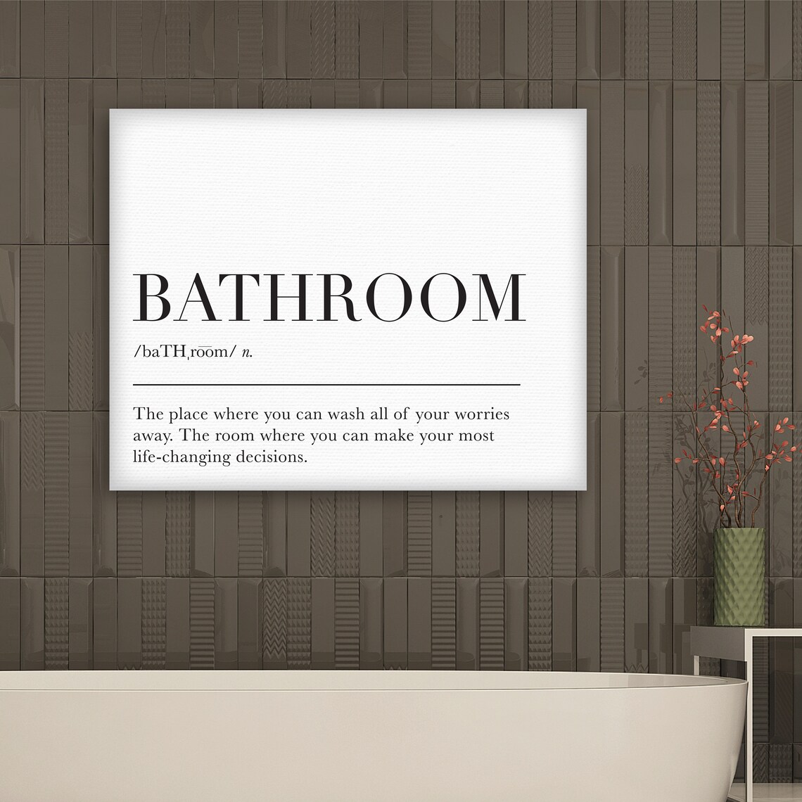 Bathroom Definition Sign, Funny Restroom Poster - Image 2