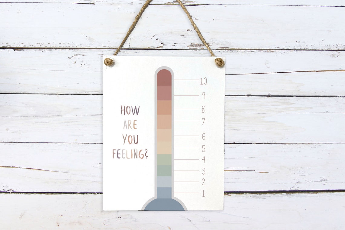 How Are You Feeling Thermometer Kids Calming Corner Wall Art - Image 2