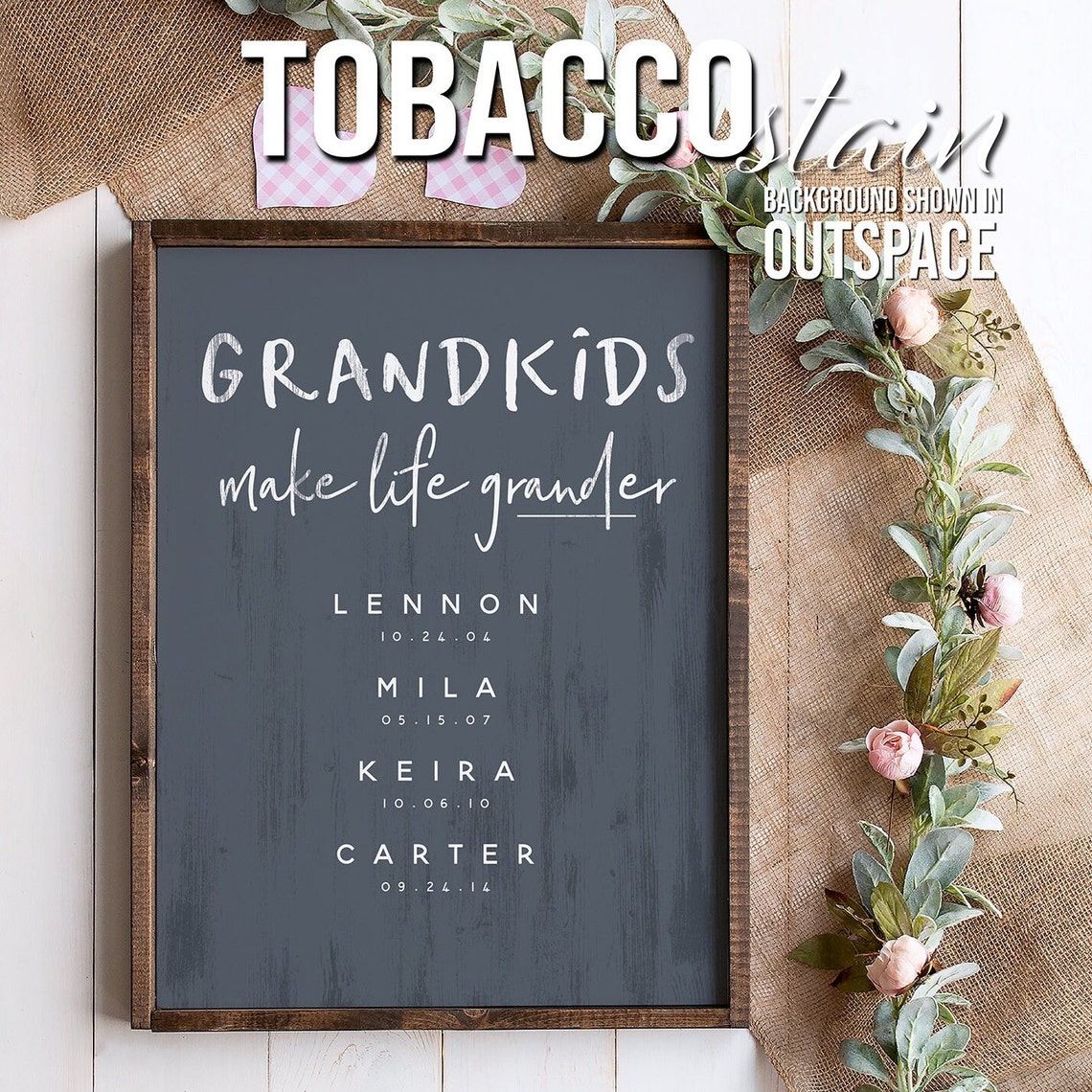 Grandkids Make Life Grander Personalized Grandchildren Names Poster - Image 2