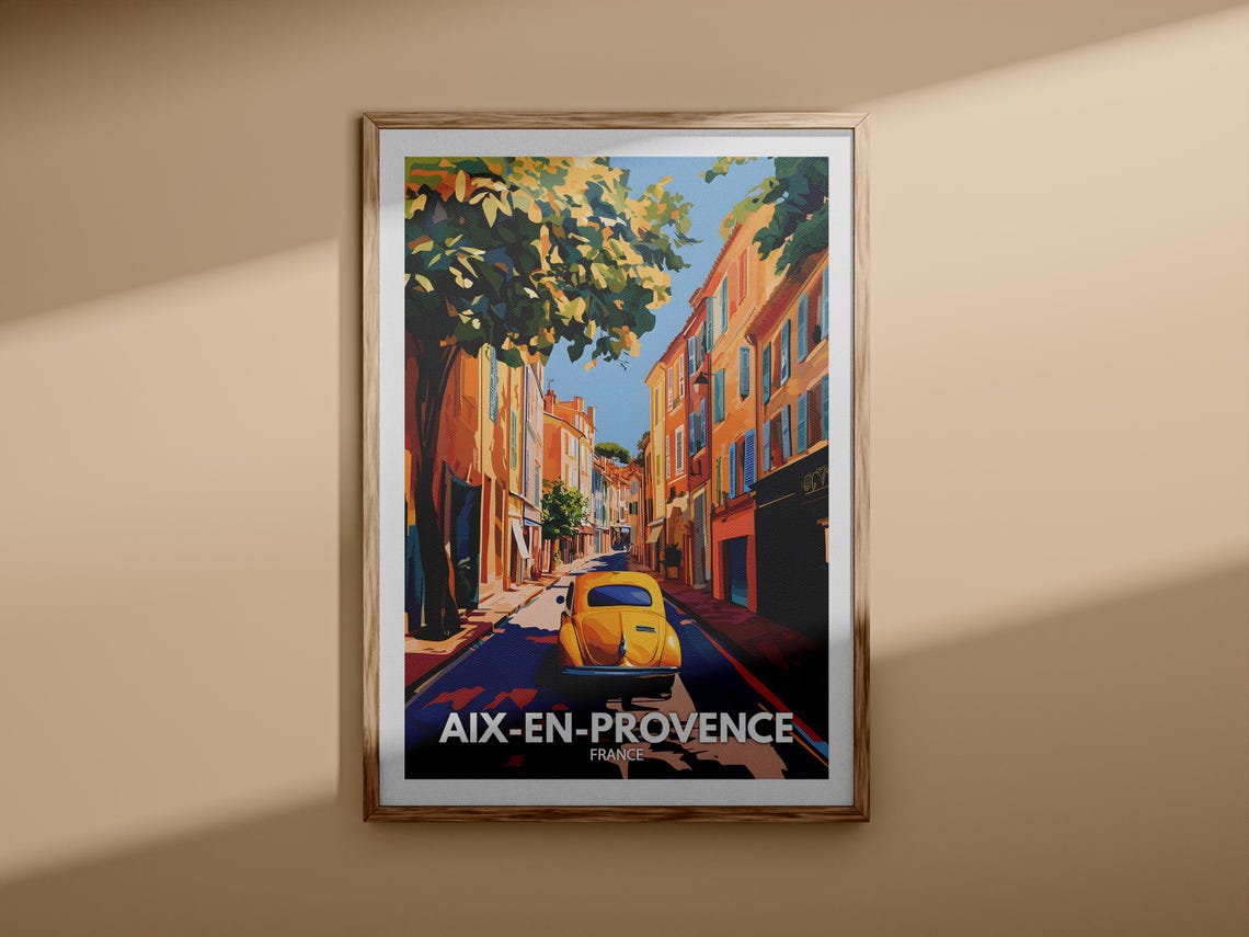 Aix En Provence Print Aix En Provence Travel Poster France Wall Art Print France Home Decor Travel Wall Decor Unique City Poster - Image 3