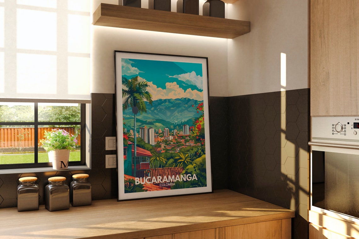 Bucaramanga Print Bucaramanga Travel Poster Colombia Wall Art Print Colombia Home Decor Travel Wall Art Decor Unique City Poster - Image 2