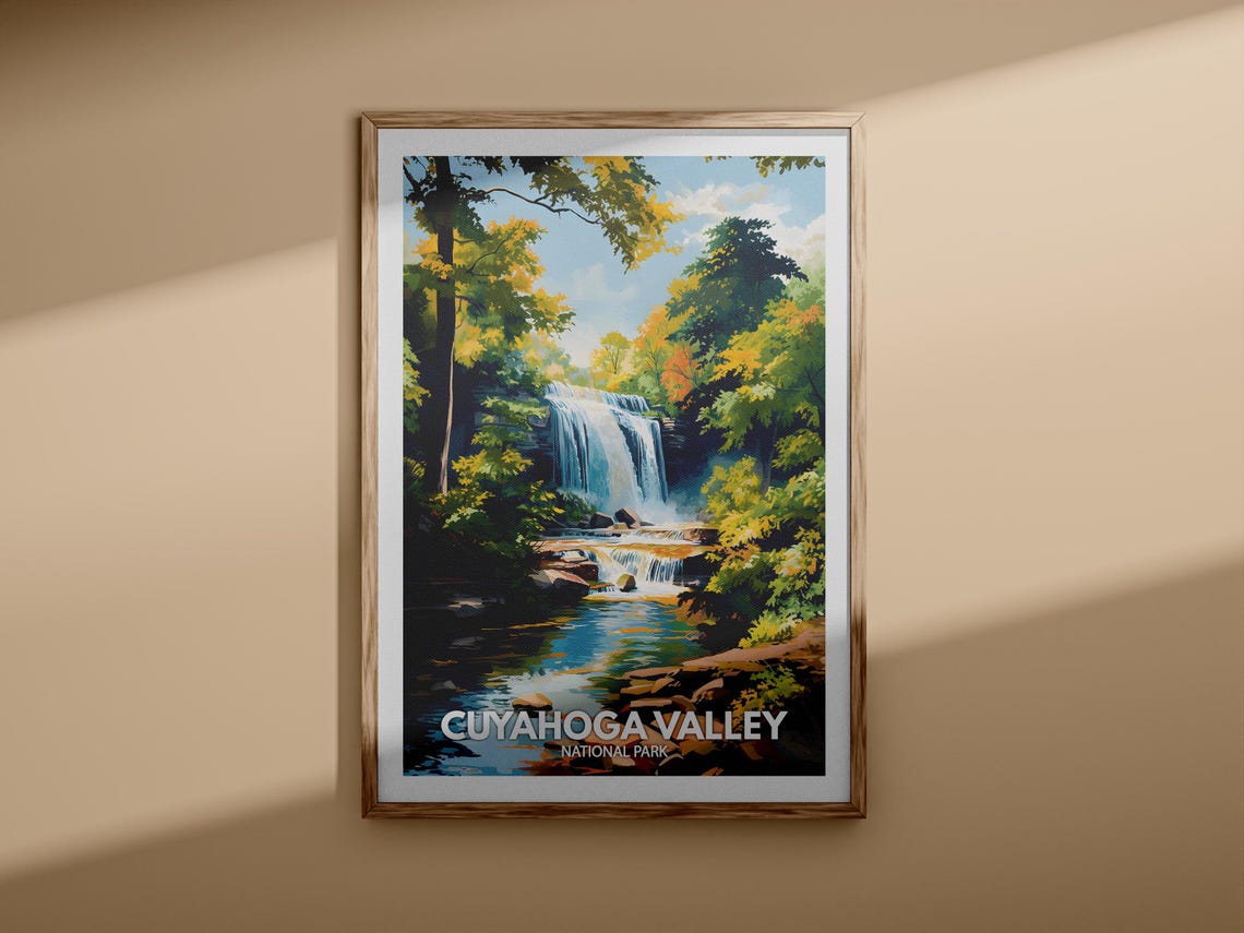 Cuyahoga Valley Print Cuyahoga Valley National Park Poster United States National Parks United States Travel Poster Nature Prints - Image 3