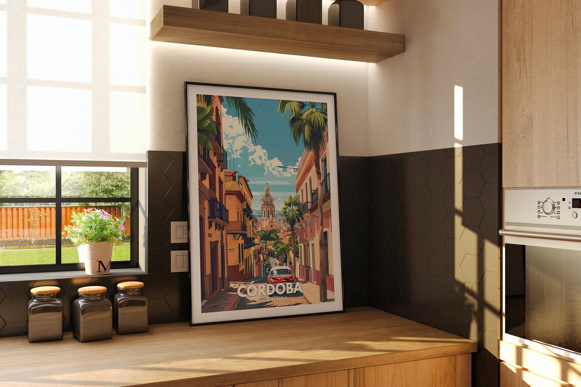 Cordoba Print Cordoba Travel Poster Argentina Wall Art Print Argentina Home Decor Travel Wall Art Decor Unique City Poster - Image 2