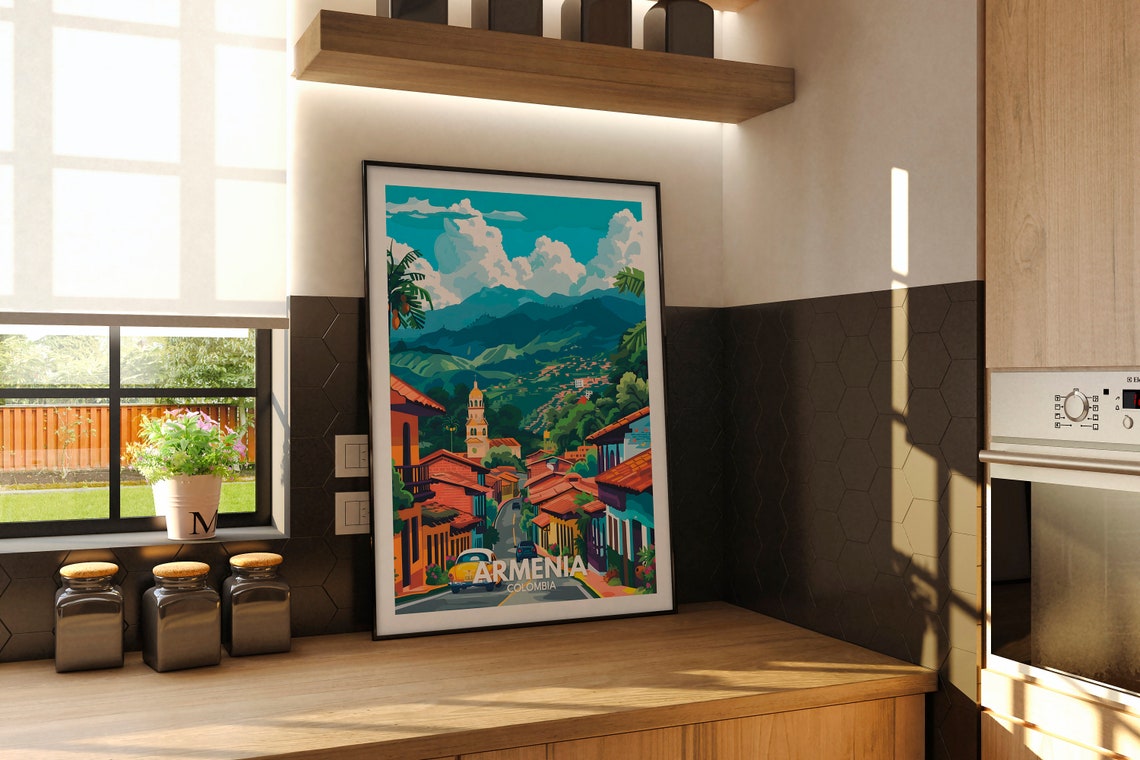 Armenia Print Armenia Travel Poster Colombia Wall Art Print Colombia Home Decor Travel Wall Art Decor Unique City Poster - Image 2