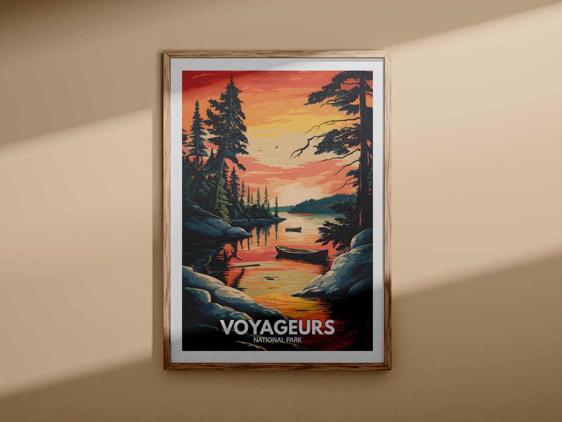 Voyageurs Print Voyageurs National Park Poster United States National Parks Art United States Travel Poster Nature Prints - Image 3