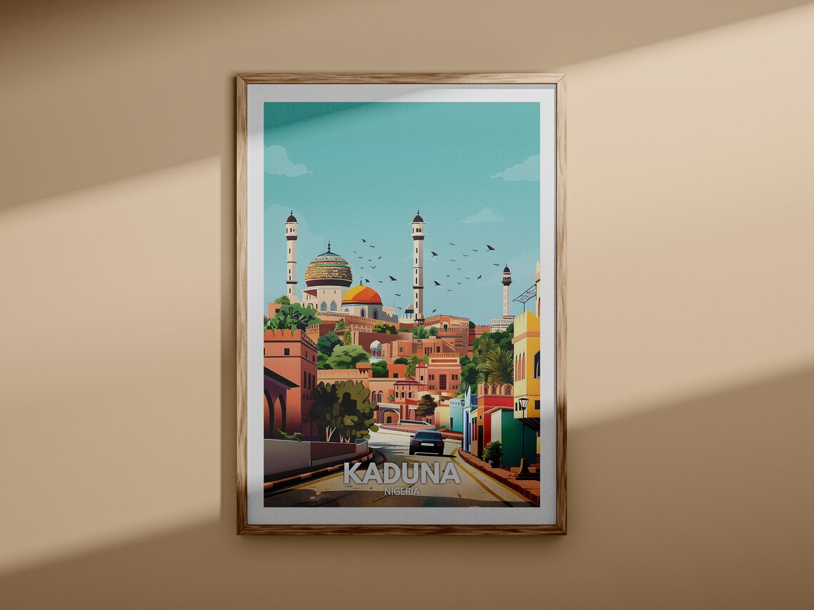 Kaduna Print Kaduna Travel Poster Nigeria Wall Art Print Nigeria Home Decor Travel Wall Art Decor Unique City Poster - Image 3
