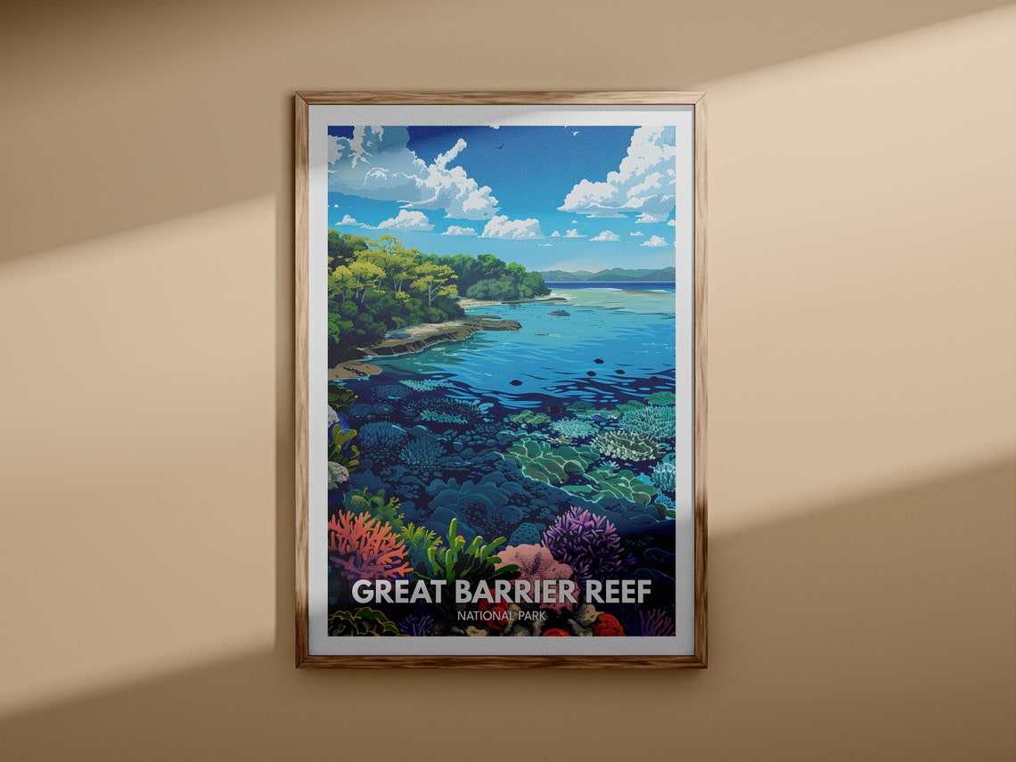 Great Barrier Reef Australia Coral Reef National Park Ocean Poster - Image 3