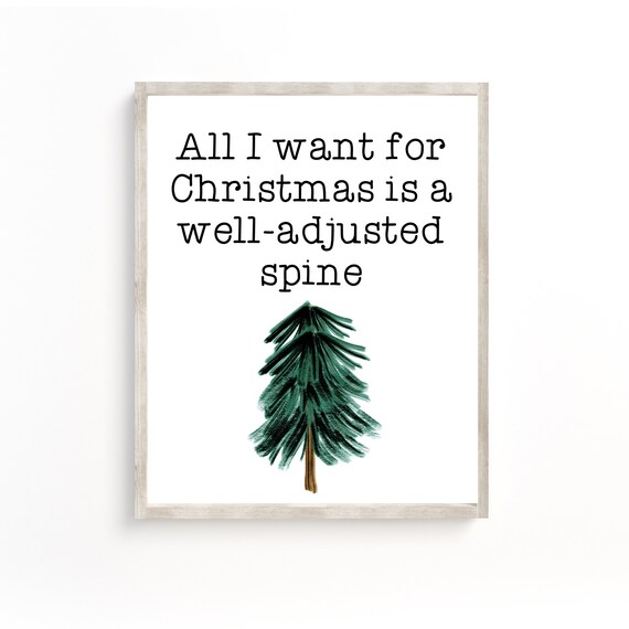 Chiropractic Office Christmas Decor Art Print