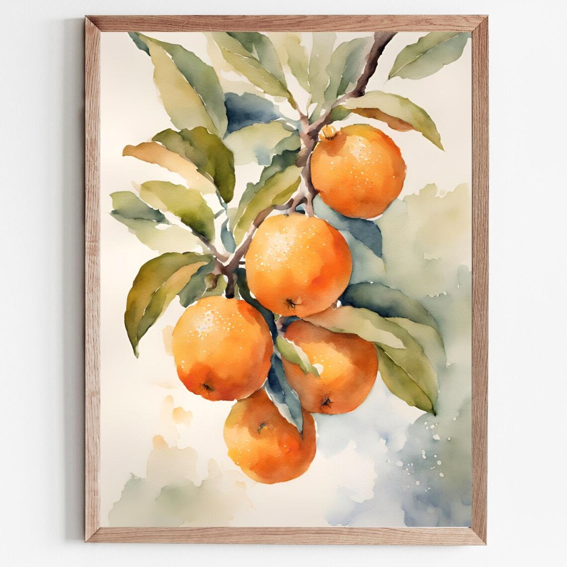 Orange Tree Painting Clementine Art Print, Kitchen Decor