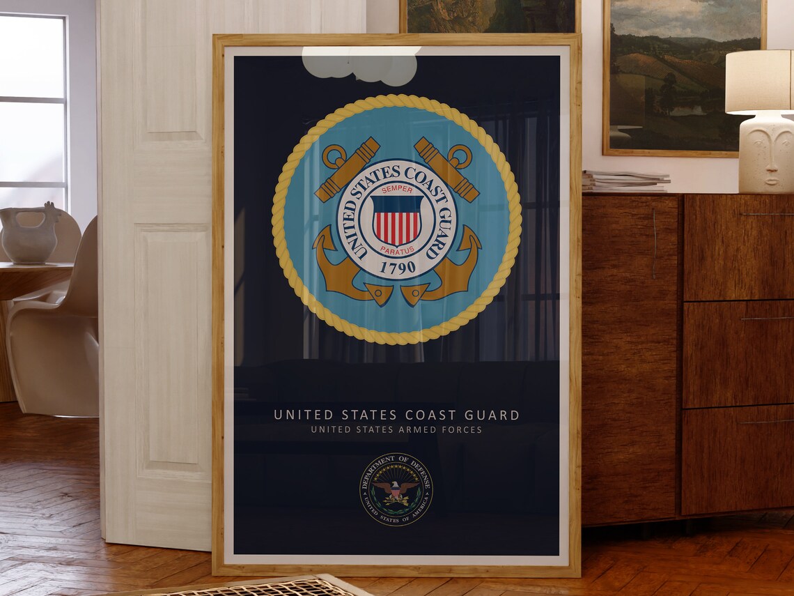 United States Coast Guard Minimalist Art Print