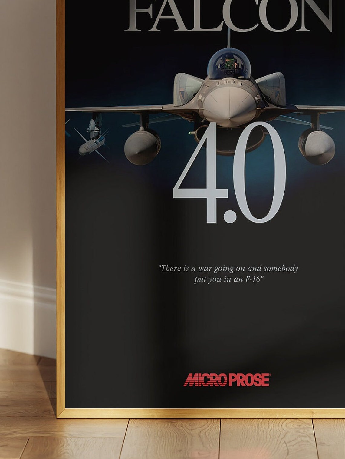 Falcon 4.0 MicroProse F-16 Combat Flight Sim Retro Game Poster - Image 3