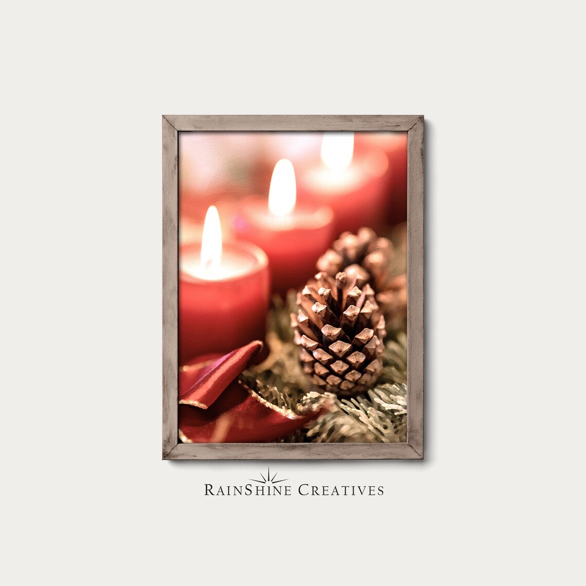 Christmas Candles and Pinecones, Christmas Decor