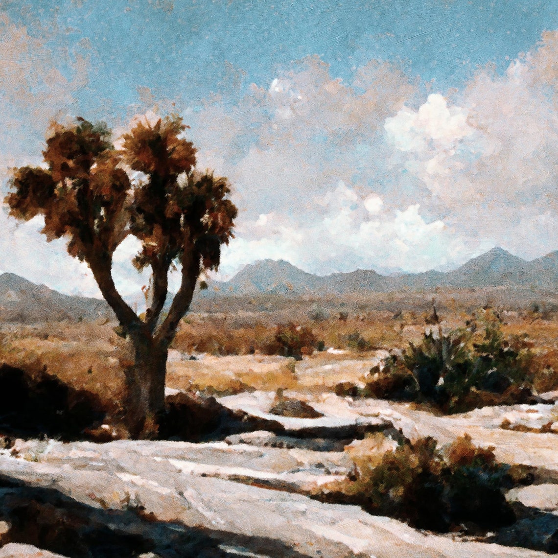 Joshua Tree National Park Vintage Landscape Art Print - Image 3