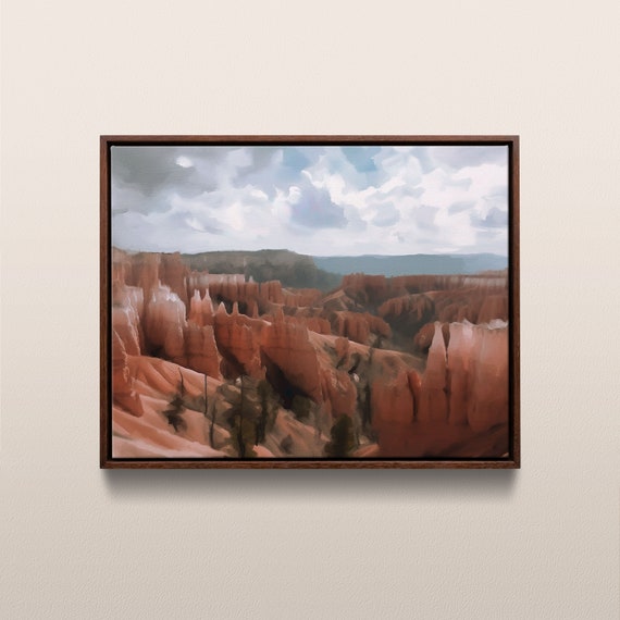 Bryce Canyon National Park Vintage Oil Painting Utah Usa Instant 193