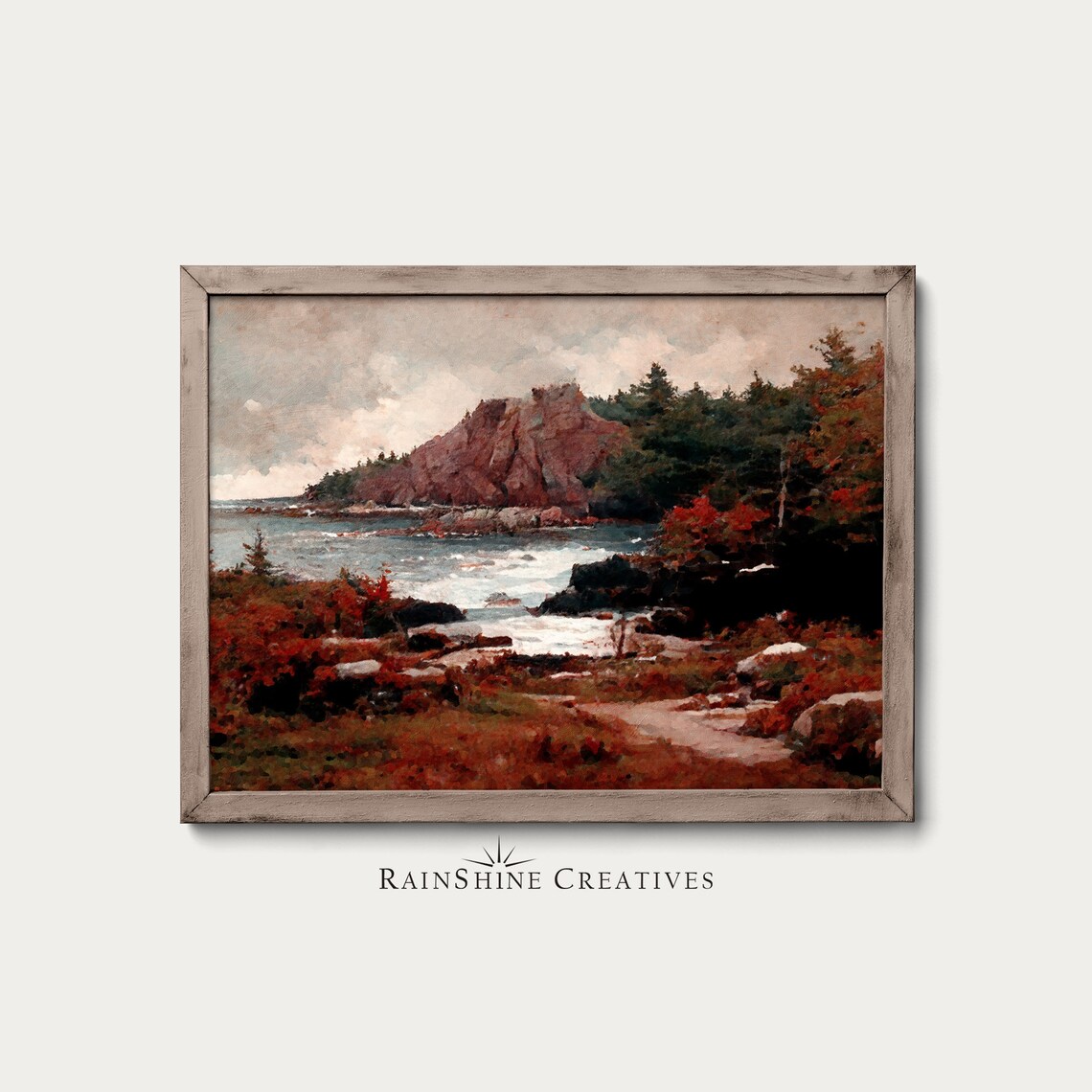 Acadia National Park Maine USA Vintage Landscape