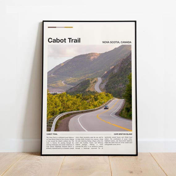 Cabot Trail Poster Print Adventure Wall Art Multiple Sizes Available
