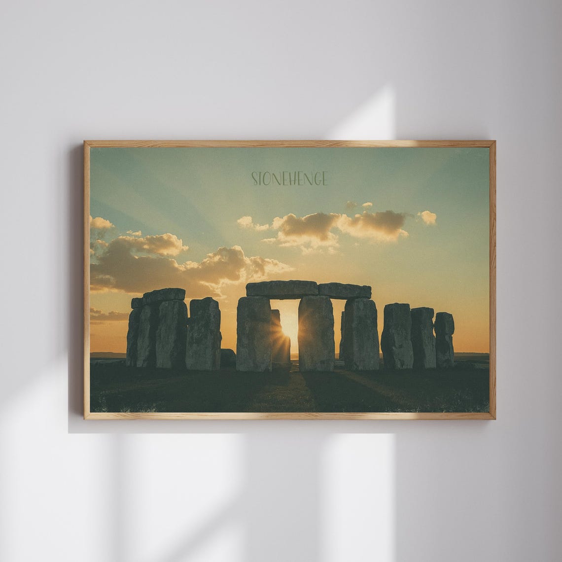 Stonehenge Sunset Silhouette Ancient England Monument Photo Poster