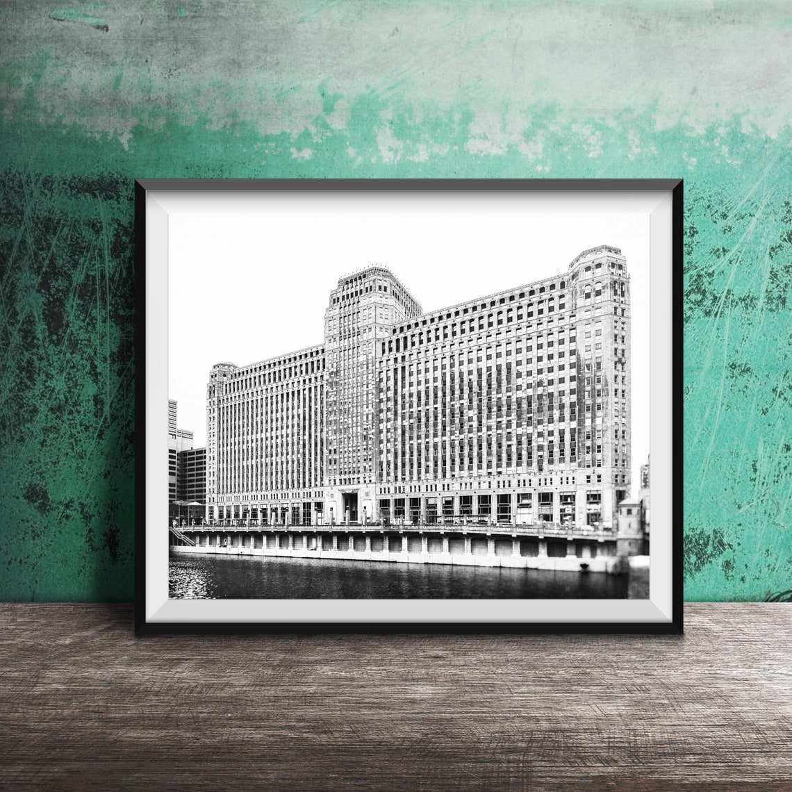 Chicago Merchandise Mart Building on the River Photography Poster - Image 2