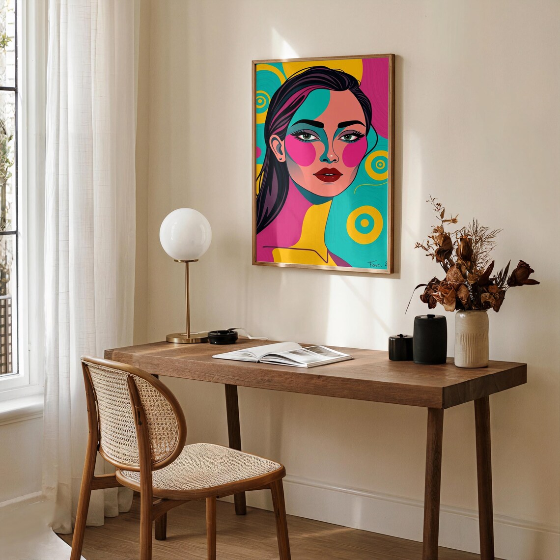 Pop Art Female Portrait, Modern Illustration - Image 3
