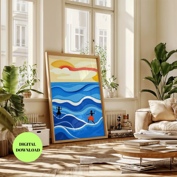 Matisse Inspired Abstract Dance, Modern Decor