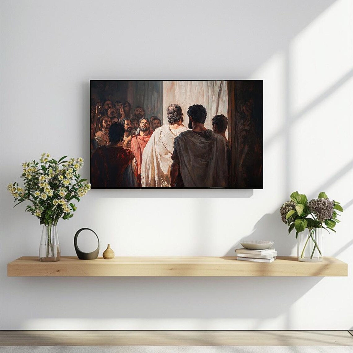 Jesus Christ and the Twelve Disciples Biblical Scene Classical Art Poster - Image 5