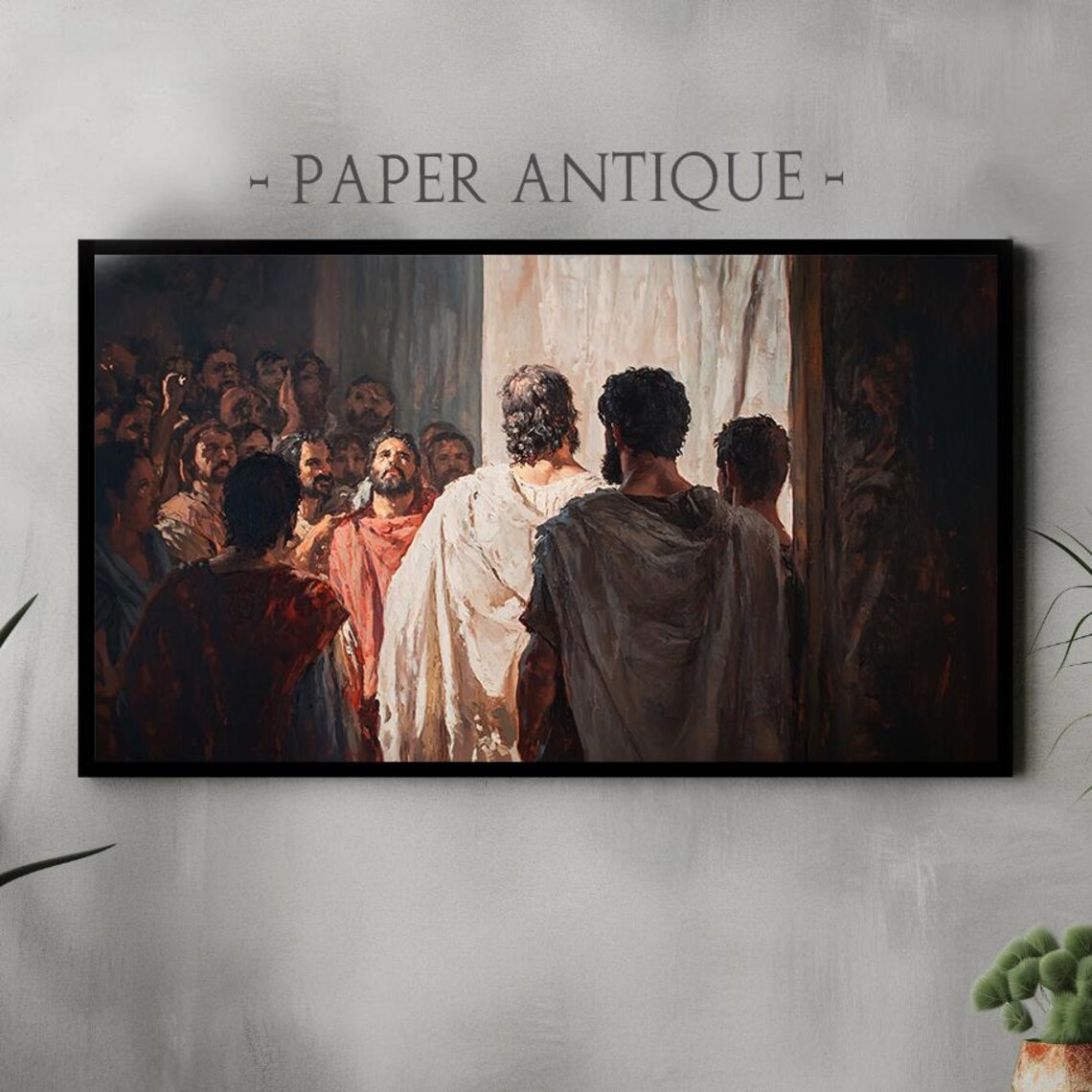 Jesus Christ and the Twelve Disciples Biblical Scene Classical Art Poster