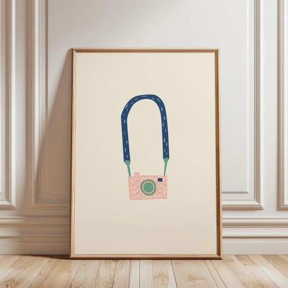 Abstract Vintage Camera Art Print Modern Photography Poster