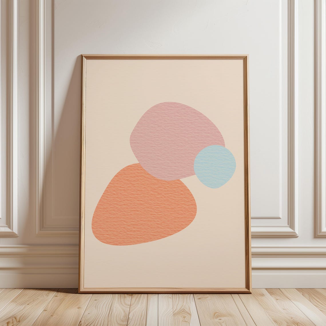Abstract Pastel Shapes Art Print Minimalist Boho Nursery Decor