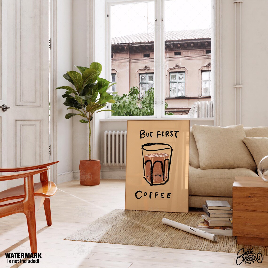 But First Coffee, Minimalist Kitchen Wall Art - Image 4