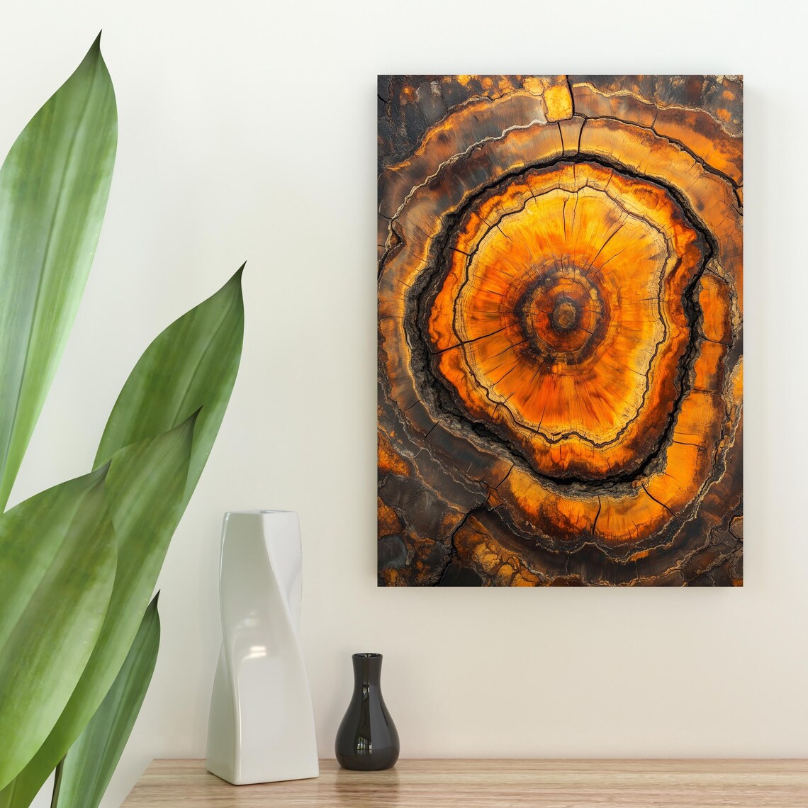 Tree Ring Wall Art Abstract Colorful Tree Ring Wall Decor Minimalist Home Art Modern Farmhouse Living Room Print