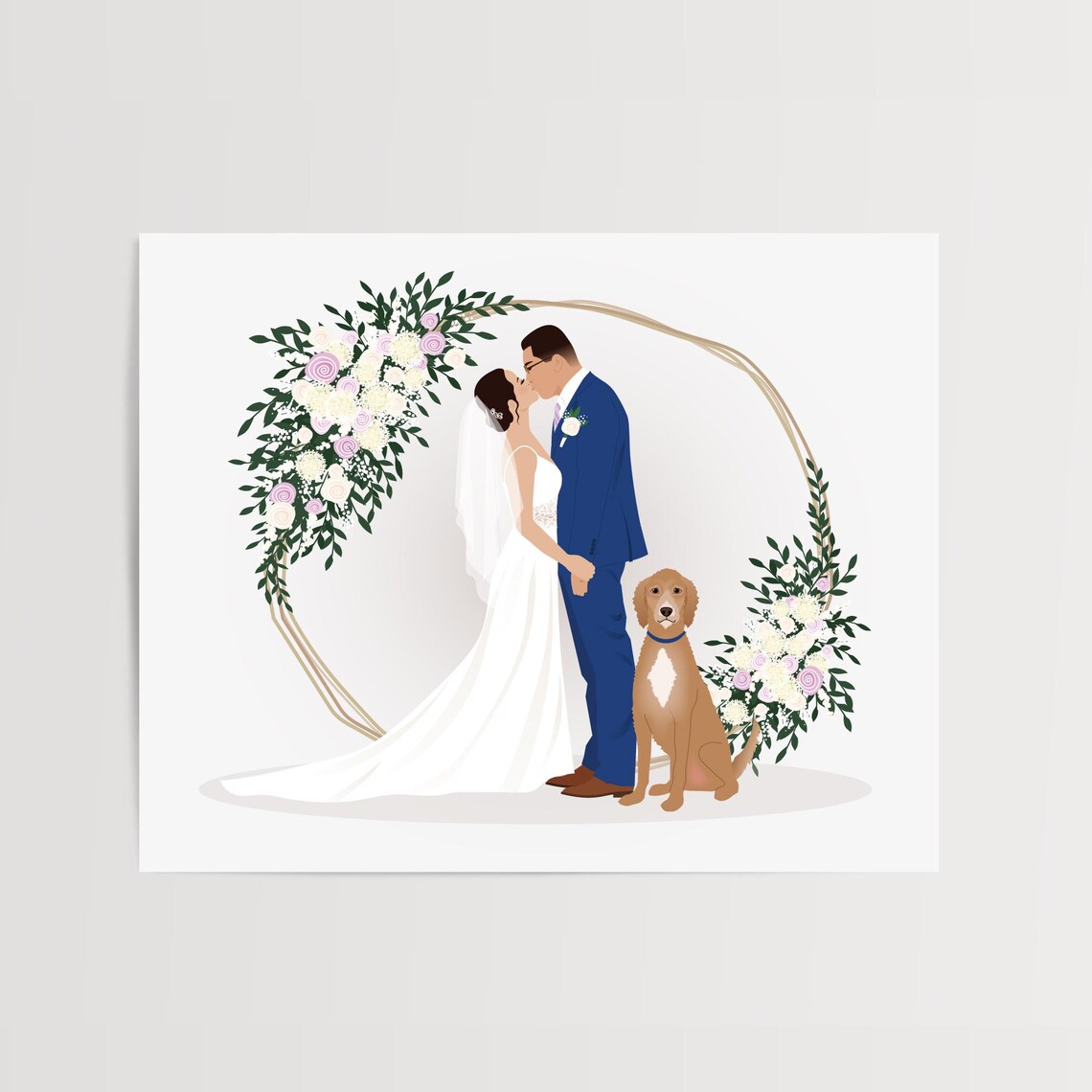 Personalized Valentines Gift, Custom Wedding Portrait - Image 2