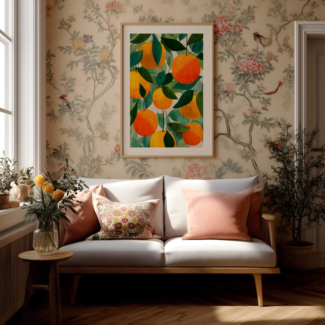 Orange Kitchen Art, Modern Fruit for Summer - Image 2