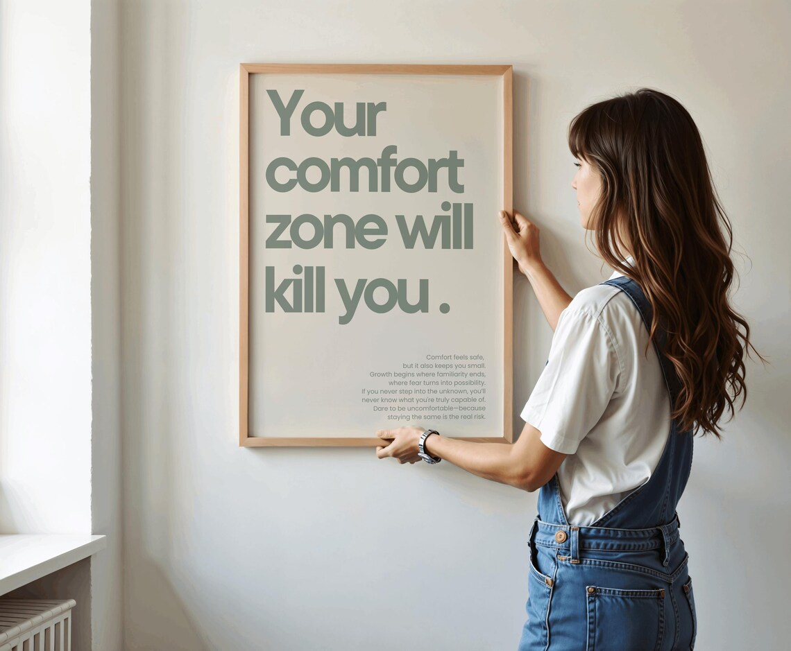 Your Comfort Zone Will Kill You Fitness Quote Poster - Image 3