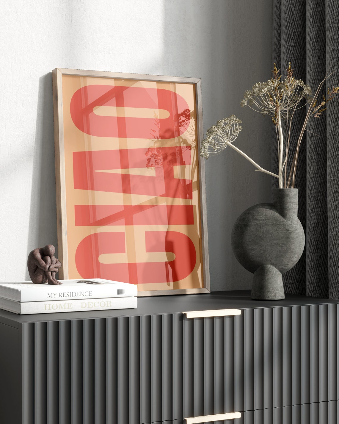 Ciao Poster Italy Pastel Apricot Peach - Image 3