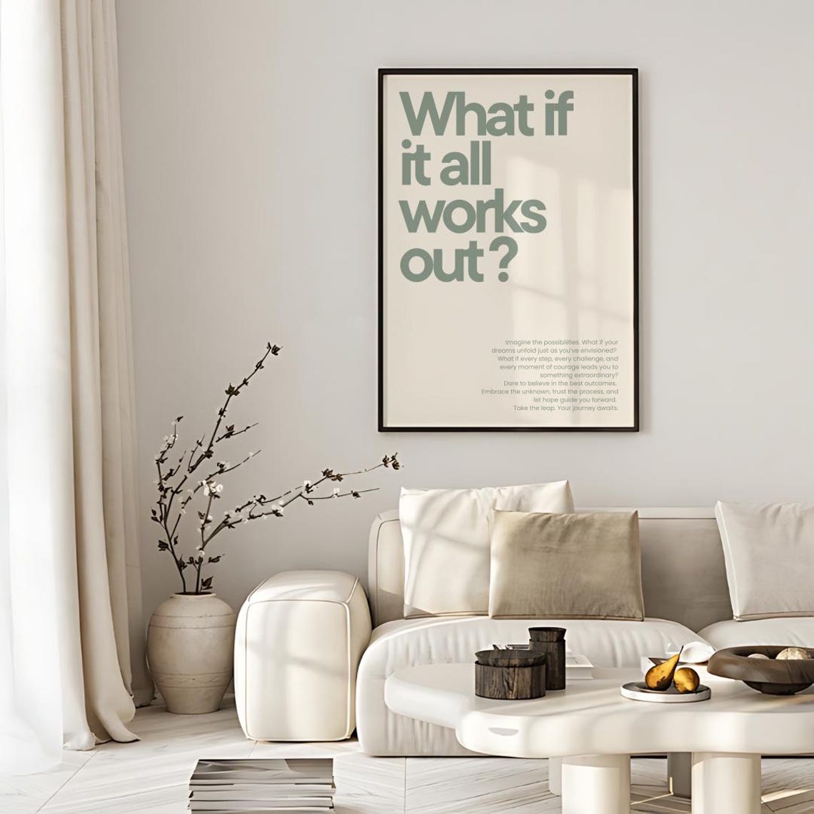 What If It All Works Out Motivational Art Print - Image 2