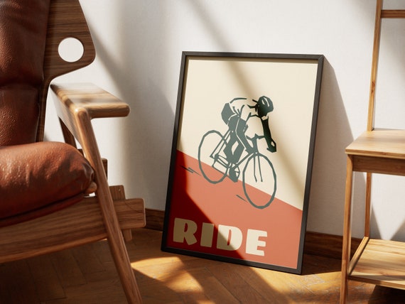 Bike Cycle Poster, Gravel Home Decor