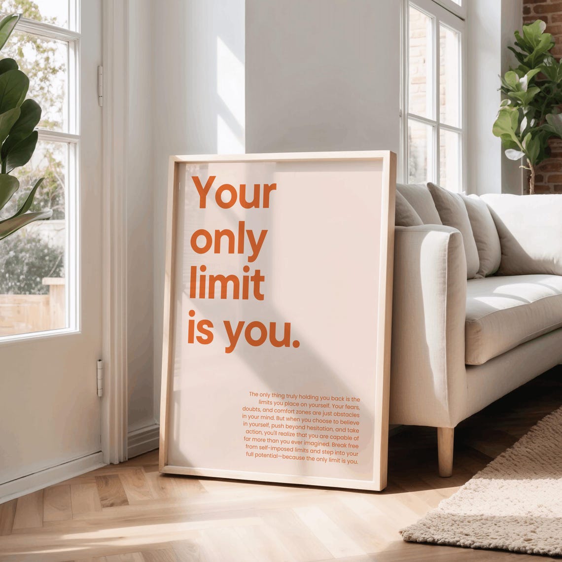 Your Only Limit Is You Motivational Art Print - Image 2
