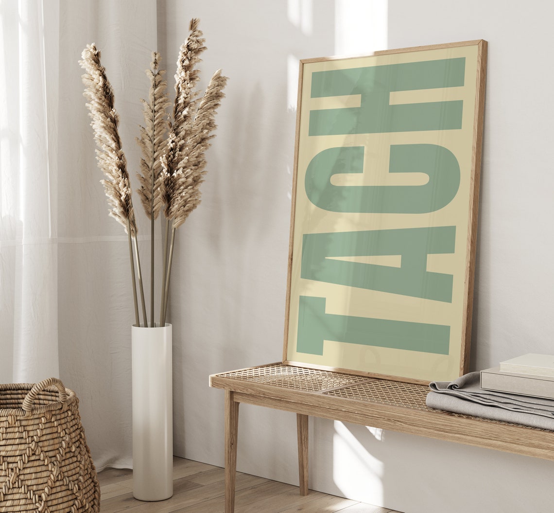 Hello Typography Hallway Entrance Area Poster