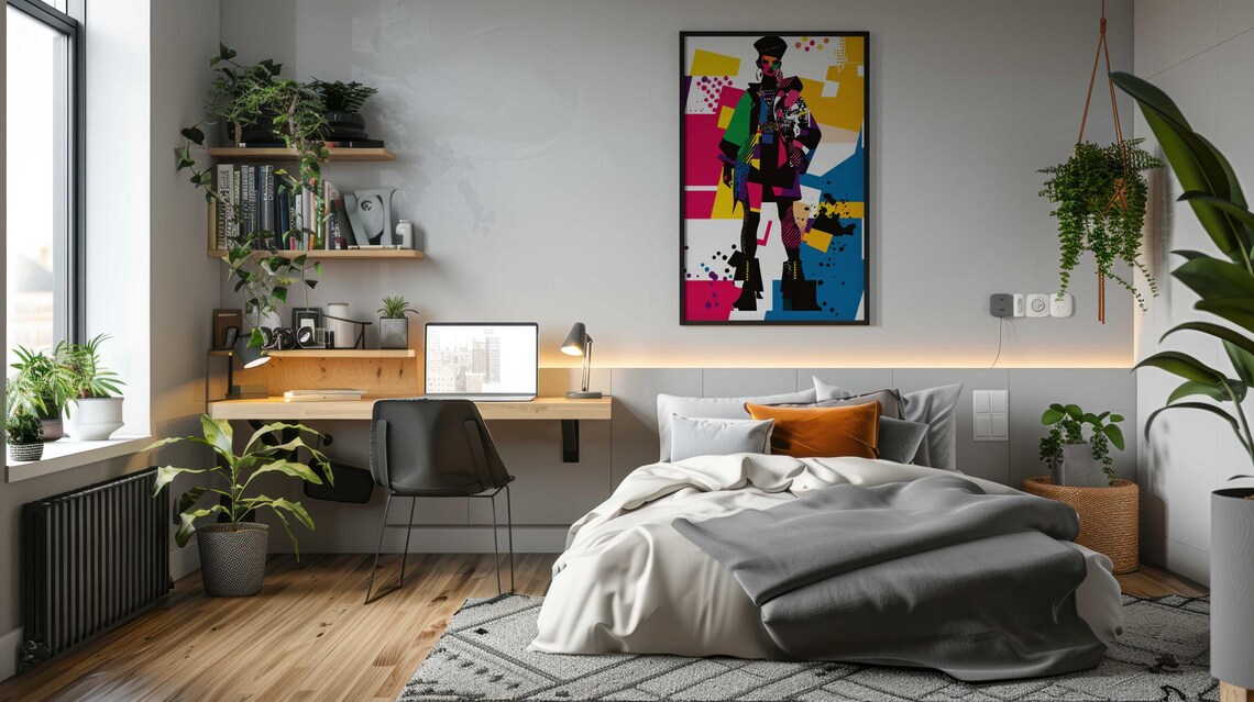 Pop Art Fashion Woman Bold Geometric Color Blocks Street Style Poster - Image 2