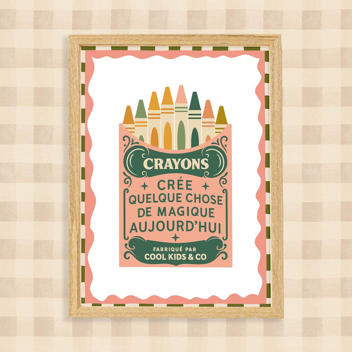 French Crayons Kids Print Create Something Magical Today Decor