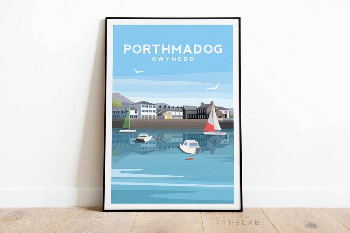 Porthmadog North Wales Travel Poster, Welsh Landscape - Image 2
