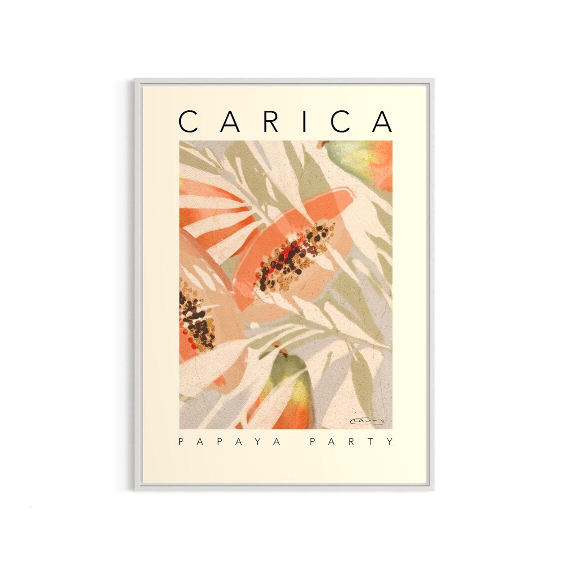 Carica Print Papaya Wall Art Fruit Poster For Home Decor Illustration Citrus Painting - Image 2