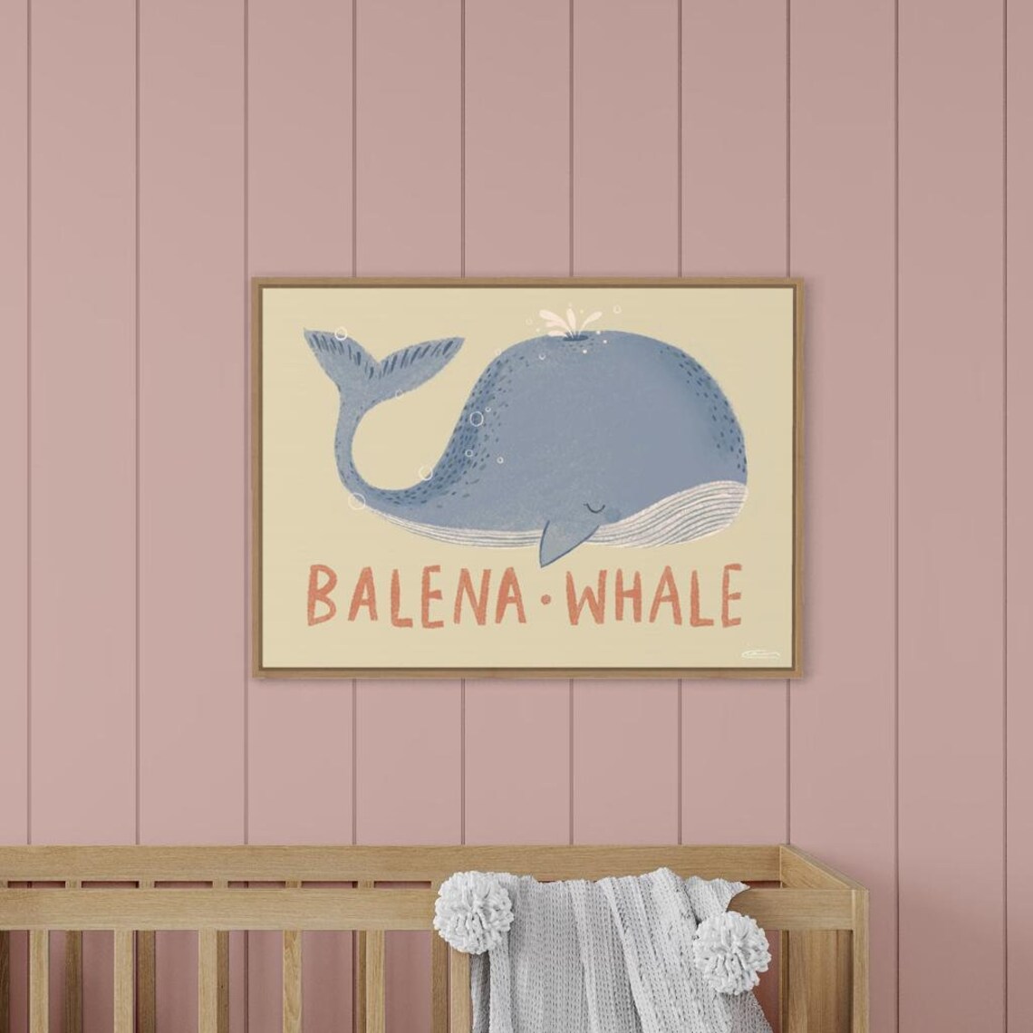 Customizable Whale Print, Baby Room Decor - Image 2