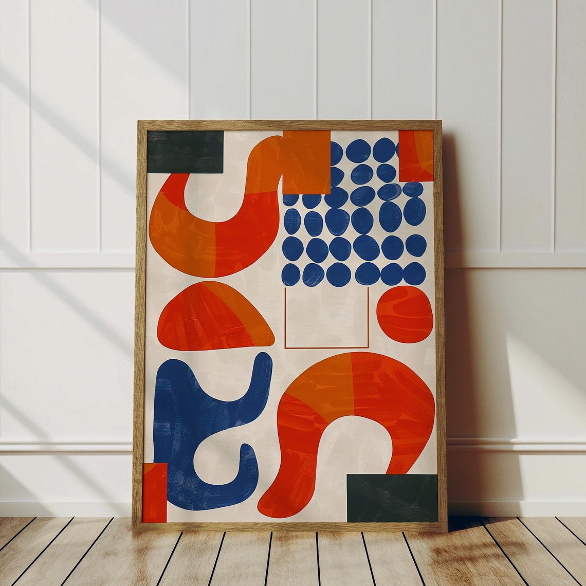 Mid Century Modern Abstract Mediterranean Pattern Poster