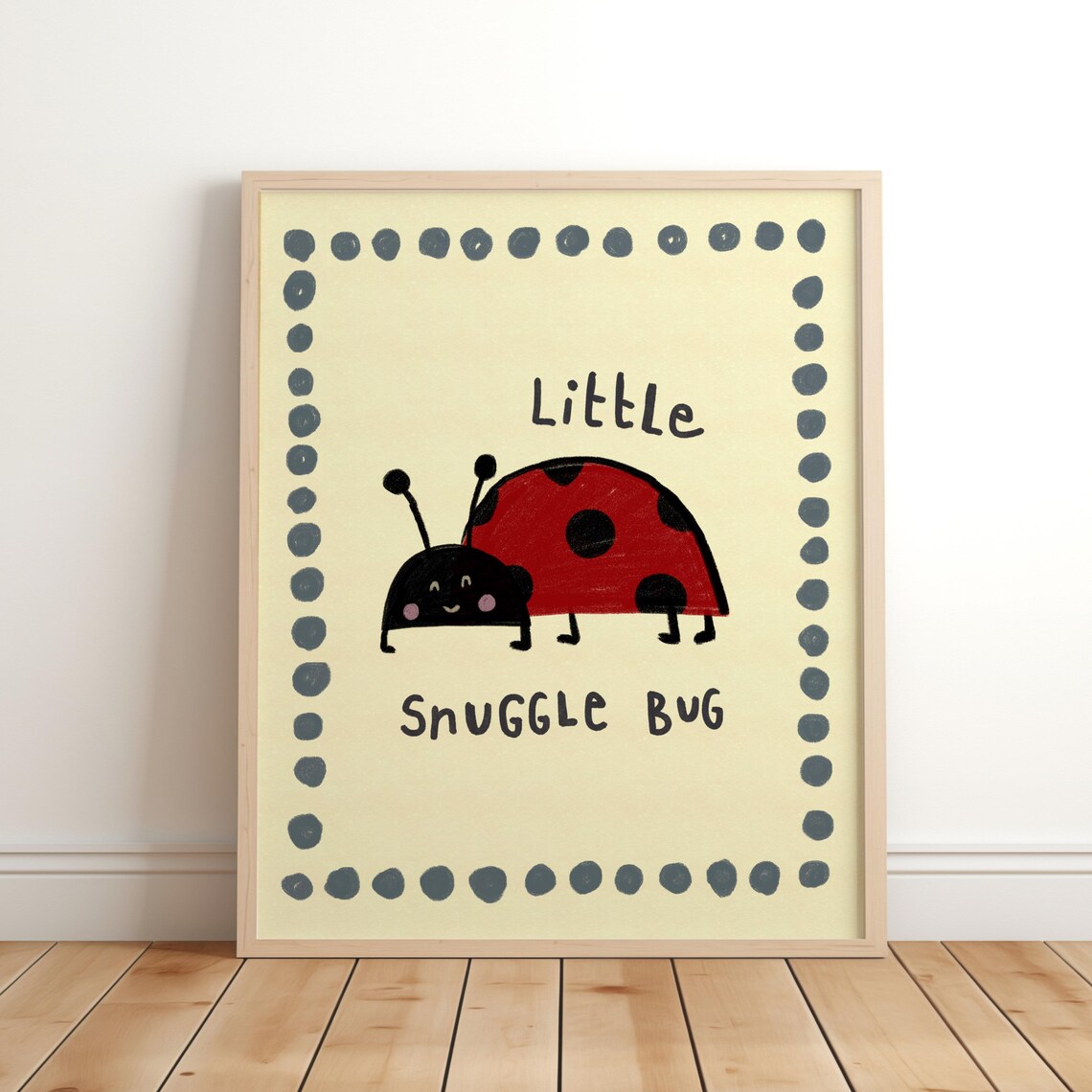 Little Snugglebug Ladybird Nursery Wall Art Print
